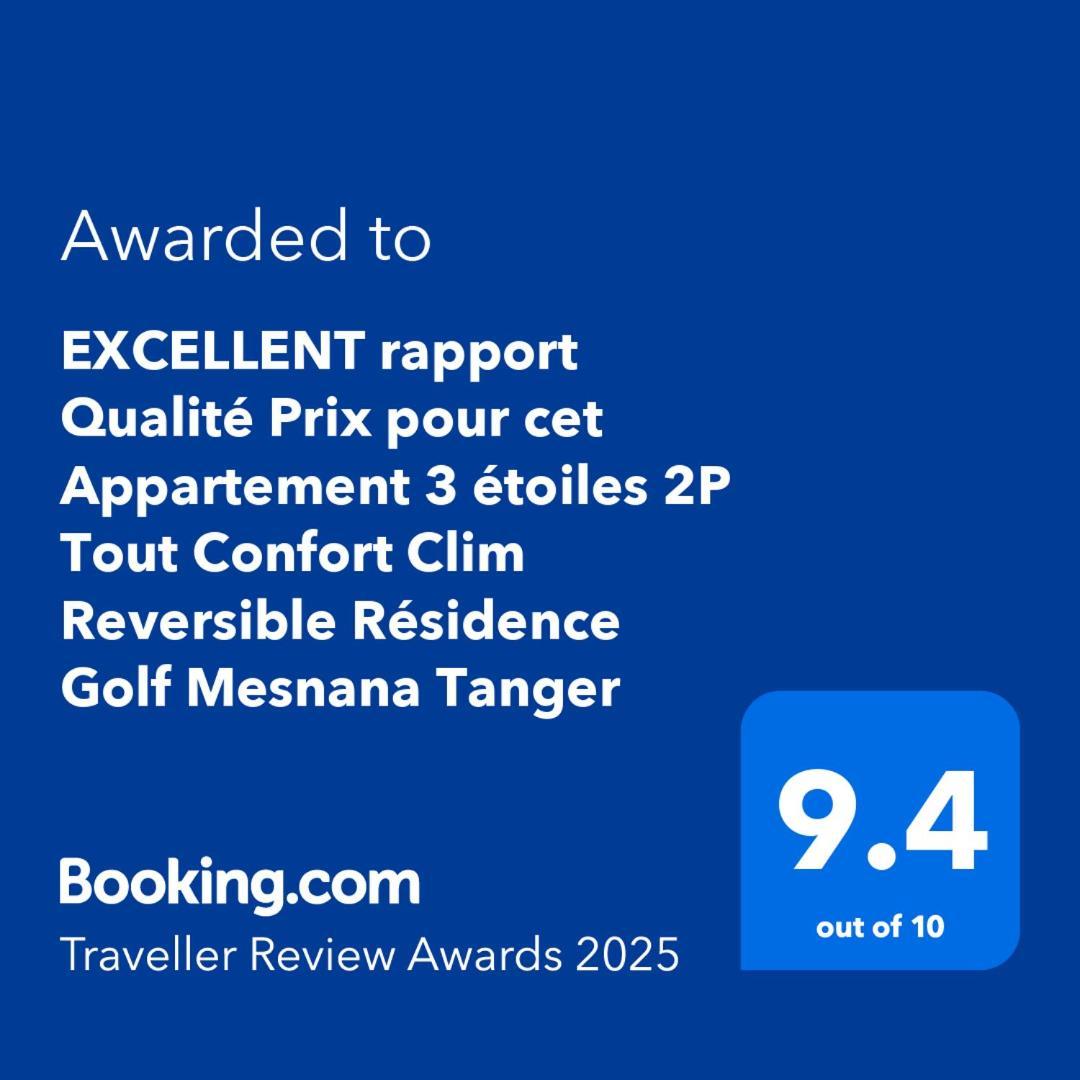 Excellent Rapport Qualite Prix Pour Cet Appartement 3 Etoiles 2P Tout Confort Clim Reversible Residence Golf Mesnana Tanger Bagian luar foto